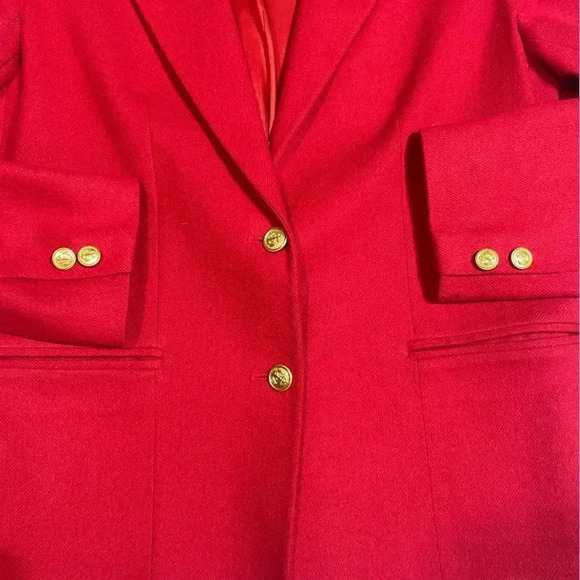 Vintage Wool Stephan Douglas Ltd. Red Double Button Up Career‎ tailored Blazer - Picture 3 of 9